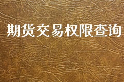 期货交易权限查询_https://cj006.lansai.wang_期货开户_第1张