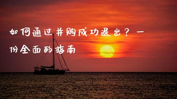 如何通过并购成功退出？一份全面的指南_https://cj006.lansai.wang_外汇交易_第1张