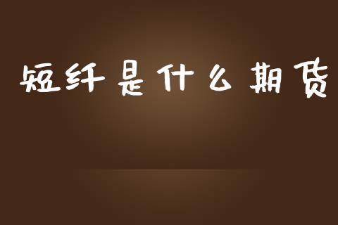 短纤是什么期货_https://cj006.lansai.wang_财经新闻_第1张
