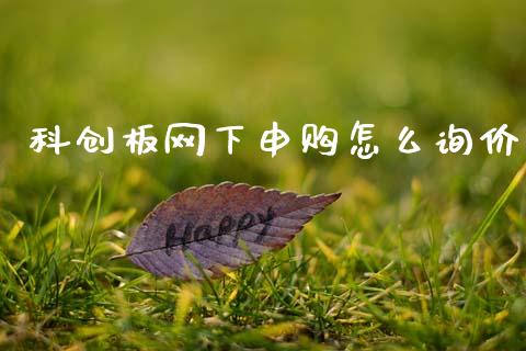 科创板网下申购怎么询价_https://cj006.lansai.wang_债券资讯_第1张