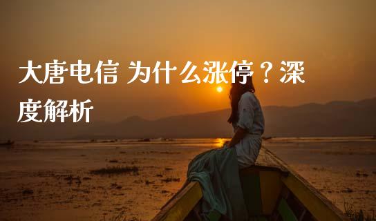 大唐电信 为什么涨停？深度解析_https://cj006.lansai.wang_金融监管_第1张