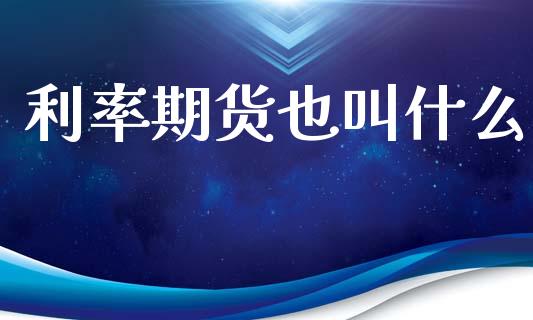 利率期货也叫什么_https://cj006.lansai.wang_债券资讯_第1张