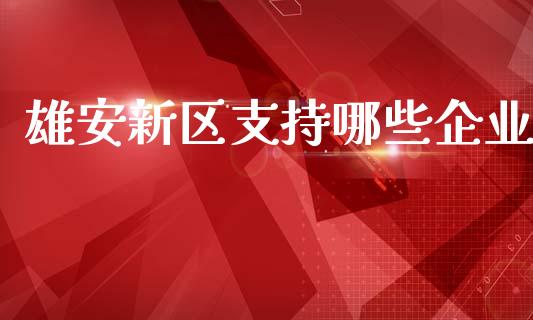 雄安新区支持哪些企业_https://cj006.lansai.wang_金融监管_第1张