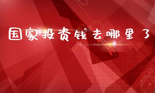 国家投资钱去哪里了_https://cj006.lansai.wang_财经新闻_第1张