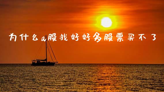 为什么a股找好好多股票买不了_https://cj006.lansai.wang_期货开户_第1张