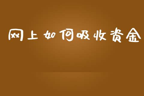 网上如何吸收资金_https://cj006.lansai.wang_期货开户_第1张