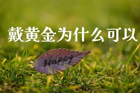 戴黄金为什么可以_https://cj006.lansai.wang_全球市场_第1张