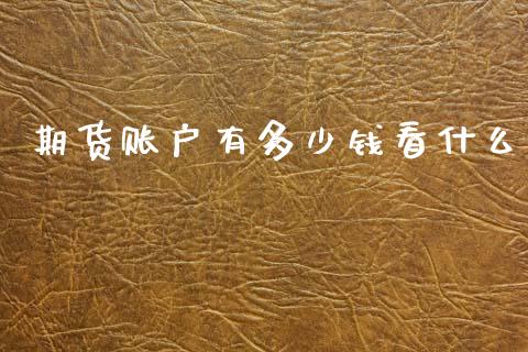 期货账户有多少钱看什么_https://cj006.lansai.wang_期货开户_第1张