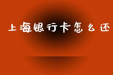 上海银行卡怎么还_https://cj006.lansai.wang_外汇交易_第1张