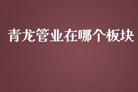 青龙管业在哪个板块_https://cj006.lansai.wang_财经新闻_第1张