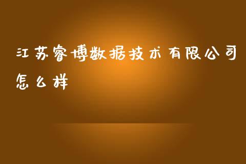 江苏睿博数据技术有限公司怎么样_https://cj006.lansai.wang_全球市场_第1张