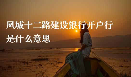 凤城十二路建设银行开户行是什么意思_https://cj006.lansai.wang_财经新闻_第1张