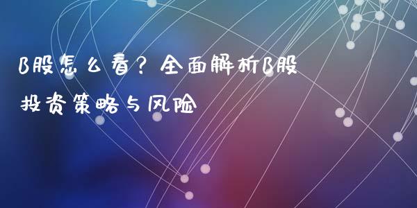B股怎么看？全面解析B股投资策略与风险_https://cj006.lansai.wang_外汇交易_第1张