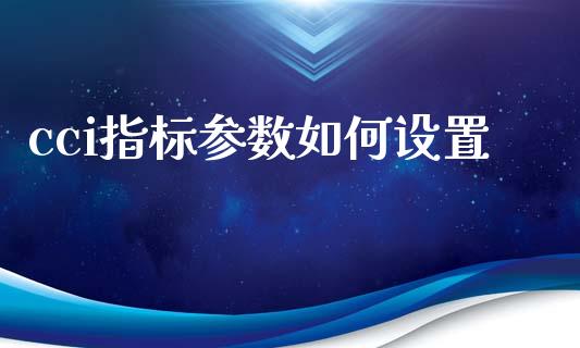cci指标参数如何设置_https://cj006.lansai.wang_金融监管_第1张