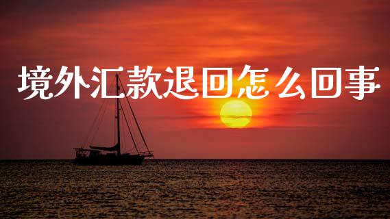 境外汇款退回怎么回事_https://cj006.lansai.wang_财经新闻_第1张