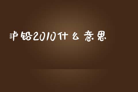 泸铅2010什么意思_https://cj006.lansai.wang_全球市场_第1张
