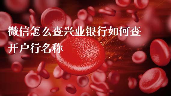 微信怎么查兴业银行如何查开户行名称_https://cj006.lansai.wang_外汇交易_第1张