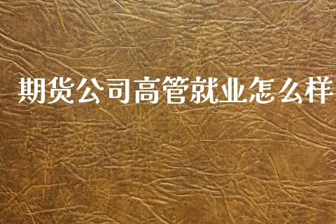 期货公司高管就业怎么样_https://cj006.lansai.wang_债券资讯_第1张