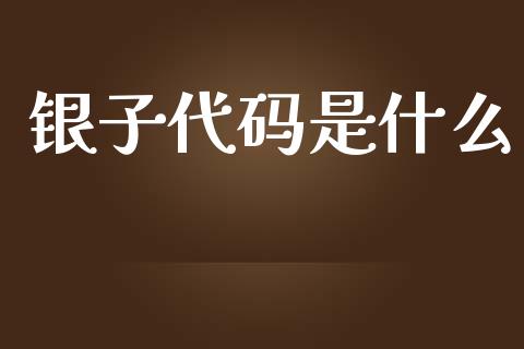 银子代码是什么_https://cj006.lansai.wang_外汇交易_第1张