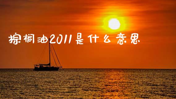 棕榈油2011是什么意思_https://cj006.lansai.wang_外汇交易_第1张