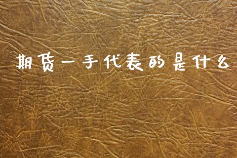 期货一手代表的是什么_https://cj006.lansai.wang_外汇交易_第1张
