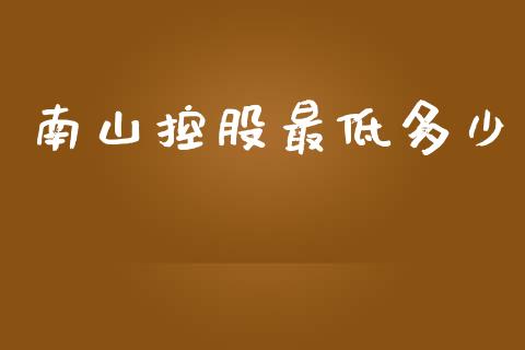 南山控股最低多少_https://cj006.lansai.wang_期货开户_第1张