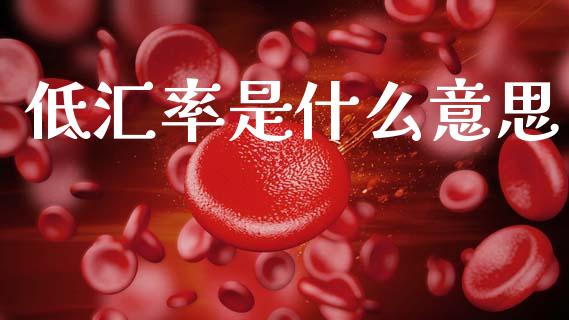 低汇率是什么意思_https://cj006.lansai.wang_财经新闻_第1张