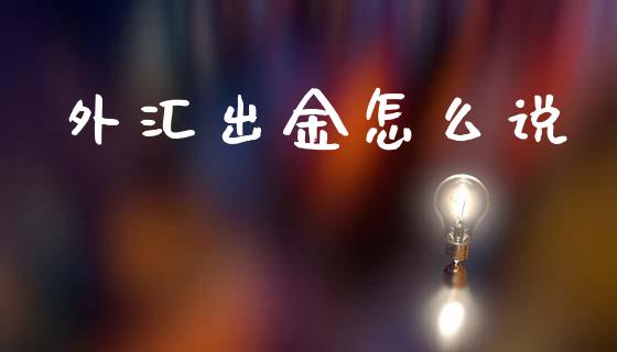 外汇出金怎么说_https://cj006.lansai.wang_金融监管_第1张