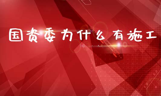 国资委为什么有施工_https://cj006.lansai.wang_全球市场_第1张