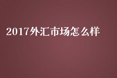 2017外汇市场怎么样_https://cj006.lansai.wang_金融监管_第1张