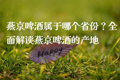 燕京啤酒属于哪个省份？全面解读燕京啤酒的产地_https://cj006.lansai.wang_债券资讯_第1张