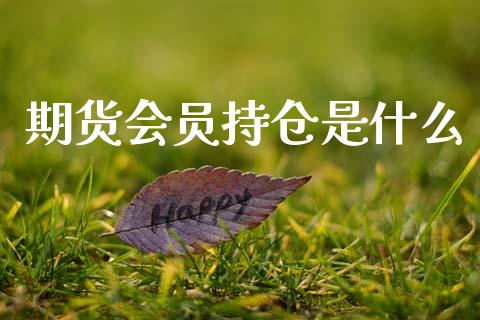 期货会员持仓是什么_https://cj006.lansai.wang_金融监管_第1张