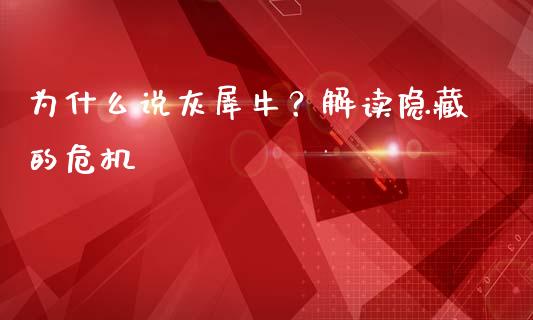 为什么说灰犀牛？解读隐藏的危机_https://cj006.lansai.wang_期货开户_第1张