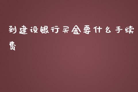 到建设银行买金要什么手续费_https://cj006.lansai.wang_财经新闻_第1张