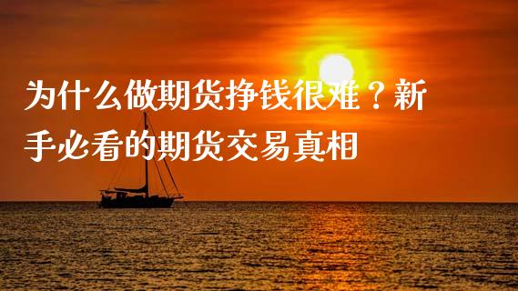 为什么做期货挣钱很难？新手必看的期货交易真相_https://cj006.lansai.wang_金融监管_第1张