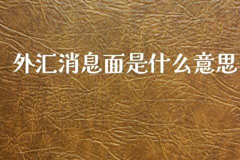 外汇消息面是什么意思_https://cj006.lansai.wang_财经新闻_第1张