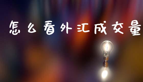 怎么看外汇成交量_https://cj006.lansai.wang_外汇交易_第1张