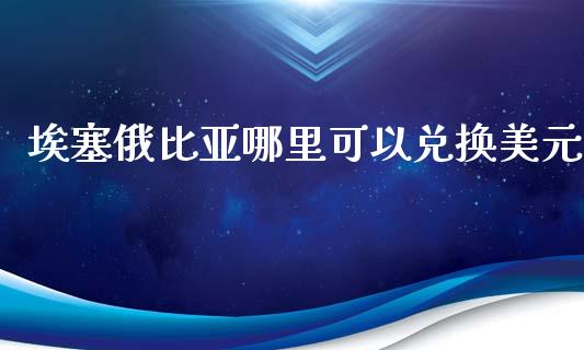 埃塞俄比亚哪里可以兑换美元_https://cj006.lansai.wang_金融监管_第1张