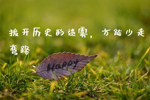 拨开历史的迷雾，方能少走弯路_https://cj006.lansai.wang_债券资讯_第1张