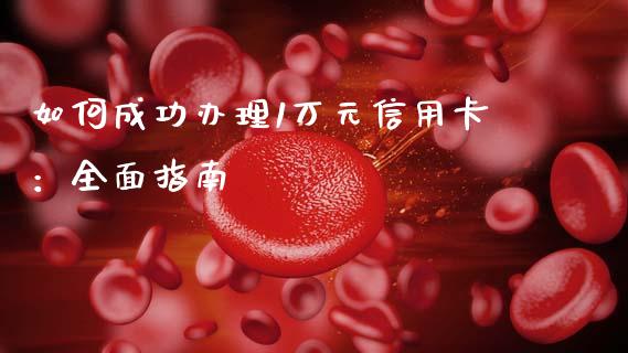 如何成功办理1万元信用卡：全面指南_https://cj006.lansai.wang_期货开户_第1张