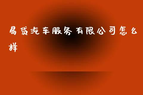 易贷汽车服务有限公司怎么样_https://cj006.lansai.wang_期货开户_第1张