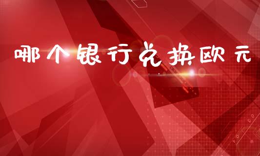 哪个银行兑换欧元_https://cj006.lansai.wang_金融监管_第1张
