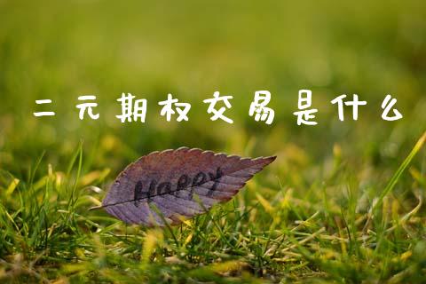 二元期权交易是什么_https://cj006.lansai.wang_债券资讯_第1张
