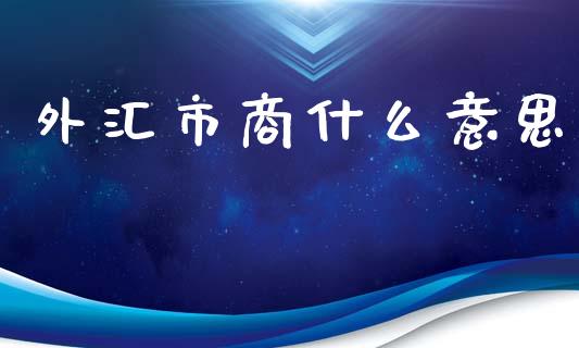 外汇市商什么意思_https://cj006.lansai.wang_外汇交易_第1张