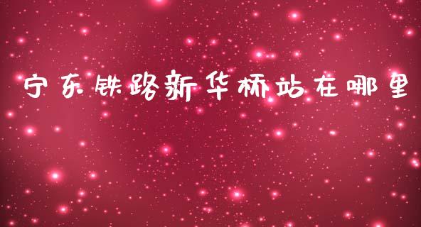 宁东铁路新华桥站在哪里_https://cj006.lansai.wang_债券资讯_第1张