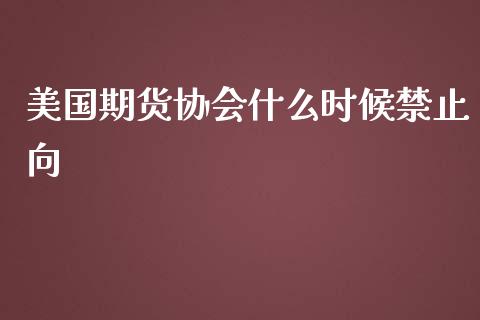 美国期货协会什么时候禁止向_https://cj006.lansai.wang_外汇交易_第1张