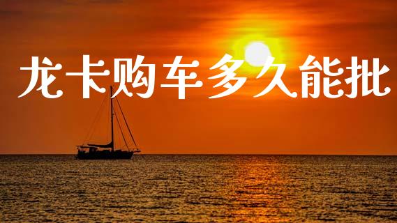 龙卡购车多久能批_https://cj006.lansai.wang_债券资讯_第1张