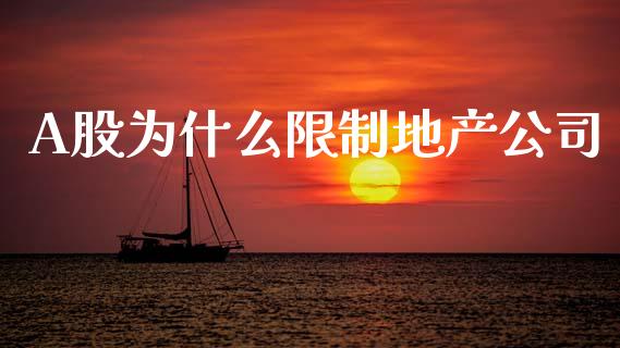 A股为什么限制地产公司_https://cj006.lansai.wang_期货开户_第1张