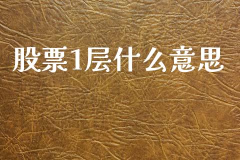 股票1层什么意思_https://cj006.lansai.wang_全球市场_第1张