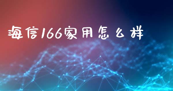 海信166家用怎么样_https://cj006.lansai.wang_金融监管_第1张